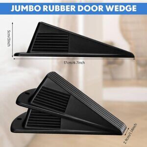Heavy Duty Jumbo Door Stopper Black Indoor Outdoor New - D
